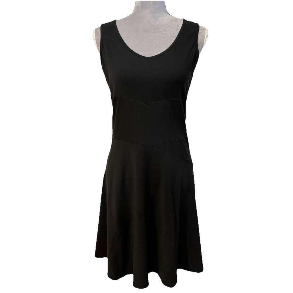 Prana Amelie Dress Women's SM Black Tank Stretch Active Casual Comfort Fit Flare